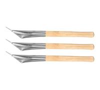 JOINPAYA Lot de 3 Outils de Sculpture pour Cire et Argile en Acier Inoxydable Compacts Poignées en Bois Adaptés aux Travaux de Poterie et Art Textile