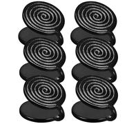 JOINPAYA Lot de 3 Paires de Boucles D’Oreilles Manchette Noires sans Perçage en Acier Inoxydable Hypoallergénique Clips Circulaires Spirales Légers pour Femmes Accessoires Mode