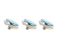 JOINPAYA Lot de 3 Petits Boutons de Rechange pour Trompette, Cache-bouton Rondelle en Cuivre Bleu Ciel, Accessoires pour Instrument de Musique, Remplacement Pratique pour Trompette