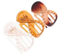 JOINPAYA Lot de 3 Pinces à Cheveux Plates pour Femmes Clips Coiffure Chignon en Résine 8 Formes Couleurs Fruitées Café Gelée Ambre Mat Orange Clair Accessoires Cheveux Usage Quotidien