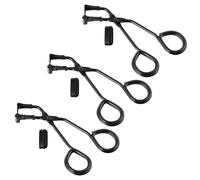 JOINPAYA Lot de 3 Sets de Sets de Recourbe-cils en Métal avec Bande en Silicone, 6 Pièces Dont 3 Coussinets de Rechange, Outil de Maquillage Sécurisé et Portable pour Cils Éclatants