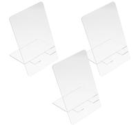 JOINPAYA Lot de 3 Tableaux Mémo Multifonctionnels en Acrylique Transparent 9X15 CM Socle Tableau Blanc Effaçable à Sec pour Bureau et Maison Panneau D’Écriture Compact pour Messages et