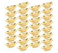JOINPAYA Lot de 30 Mini Lingots Dorés en Alliage Solide, Décoration Feng Shui pour Maison et Bureau, Ornement Festif Symbole de Richesse et Prospérité, Accessoires Photo et Présents