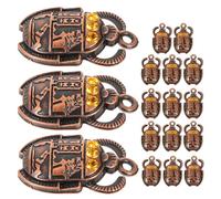 JOINPAYA Lot de 30 Pendentifs Scarabées Égyptiens 26x16mm en Métal Strass Orange pour Fabrication de Bijoux, Breloques pour Bracelets Diy, Charms pour Colliers et Créations Artisanales