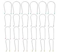 JOINPAYA Lot de 32 Pinces à Friser en Acier Inoxydable pour Bigoudis Électriques et Non Électriques, Clips de Rechange U 2,54 Cm, 3,2 Cm, 3,81 Cm, 4,45 Cm, Fixation Sécurisée pour Coiffure