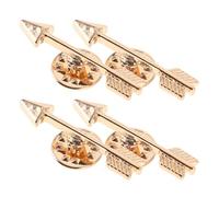 JOINPAYA Lot de 4 Broches Flèches en Alliage de Zinc, Petite Épingle Décorative Brillante, Épingles pour Paquet à Dos, Revers de Manteau et Châle, Accessoire Mode Polyvalent pour Femmes