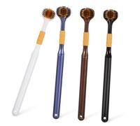 JOINPAYA Lot de 4 Brosses à Dents Souples à Trois Faces Brosse à Dents pour Adultes Compacte Nettoyage Poils Doux de Voyage Ergonomique et Portable