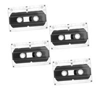 JOINPAYA Lot de 4 Cassettes Audio Vierges Portables en Plastique avec Étuis Transparents, Utilisation Polyvalente pour Enregistrement Musical et Discours Lors D'anniversaires