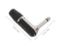 JOINPAYA Lot De 4 Connecteurs De Tête De Soudage Robustes Connecteur Jack Mono Pour Guitare Microphone Prise À Angle Droit Adaptateur De Prise Jack Mono
