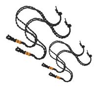 JOINPAYA Lot de 4 Cordons Porte-Cristaux Ajustables en Maille Filet pour Pendentifs Cage à Pierre Tailles Grosse 40-45 CM et Moyenne 30-35 CM Couleur Noire Compatibles Quartz et Pierres