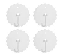 JOINPAYA Lot de 4 Crochets Suspendre en Plastique Abs, Ventouse Transparente Ø12 Cm, Crochets Adhésifs pour Baldaquin et Moustiquaire Dôme, Fixation sans Perçage pour Intérieur, Rangement