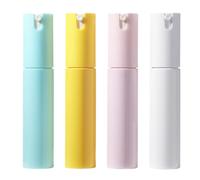JOINPAYA Lot de 4 Flacons Vaporisateurs de Voyage 30 Ml en Plastique Transparent, Couleurs Pastel, Bouteilles Portables pour Lotions et Cosmétiques, Kit Pratique pour Déplacement
