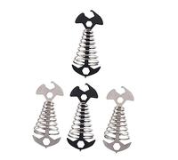 JOINPAYA Lot De 4 Piquets De Tente en Acier Inoxydable Forme Arête De Poisson, Crochets Résistants pour Sol, Fixation Solide Corde De Tente, Accessoires Camping Extérieur, Usage Randonnée Et Bivouac