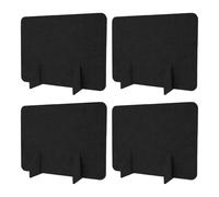 JOINPAYA Lot de 4 Séparateurs de Table en Feutre Noir 30X40 CM - Écrans de Bureau Insonorisés Autoportants pour Salle à Manger Bureau et Espace de Travail - Panneaux de Séparation