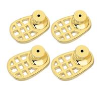 JOINPAYA Lot de 4 set de Supports Stabilisateurs pour Boucles D’Oreilles Lourdes en Maille Plaquée Or 18K Fermoirs Anti-Affaissement Disques Silicone Souple Protège-Lobes Réglables pour