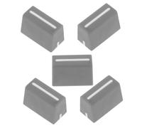JOINPAYA Lot De 5 Capuchons De Fader pour Console De Mixage, Bouton De Potentiomètre Coulissant 4 Mm en Caoutchouc Gris, Accessoires De Remplacement pour Équipement DJ Et Mixage Professionnel