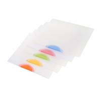 JOINPAYA Lot de 5 Chemises de Classement A4 Transparentes en Plastique avec Clip Latéral Porte-Documents Colorés Trieur de Dossiers Fin et Portable pour Bureau École et Voyage