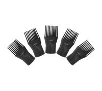 JOINPAYA Lot de 5 Embouts Peigne en Plastique Noir pour Sèche-cheveux, Embout Démêlant et Lisseur pour Cheveux Bouclés, Accessoires Coiffure Polyvalents pour Usage Professionnel