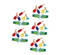 JOINPAYA Lot De 5 Outils De Jardinage pour Enfants Truelle À Main Outils De Jardinage Fourche À Creuser Outil De Désherbage Outils De Jardinage en Métal Et Tissu