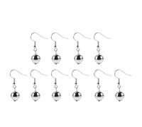 JOINPAYA Lot de 5 Paires Boucles D’Oreilles Disco Pendantes en Métal Argenté Lisse Style Rétro Années 70 Boules Disco Brillantes pour Femmes Accessoires Fête et Soirée