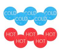 JOINPAYA Lot de 5 Paires D'autocollants Acryliques Chaud/froid pour Robinets et Éviers, Panneaux Adhésifs Étanches, Indicateurs Salle de Bain Cuisine, Signalisation pour Hôtels