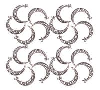 JOINPAYA Lot de 50 Pendentifs Lune Creux en Alliage Couleur Rouge Ancien Breloques Croissant de Lune pour Création Bijoux Charms Pendants Rétro pour Bracelets Colliers et DIY Artisanat