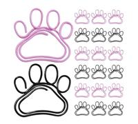 JOINPAYA Lot de 50 Trombones Décoratifs Forme Griffes de Chat, Clips pour Documents Bureaux, Métal Robuste, Couleurs Noir et Rose, Pratiques et Multi-usages pour Fichiers et Papiers