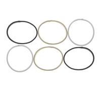 JOINPAYA Lot de 6 Ajusteurs de Manches de Chemise Extensibles en Métal Noir Blanc et Bronze Antique Bandes Antidérapantes Porte-Chemise pour Poignets Accessoires Unisexes Élégants et