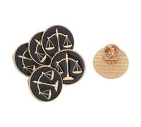 JOINPAYA Lot de 6 Broches en Métal pour Homme de Balance Justice Épingles de Revers pour Costume et Chemise Accessoires Professionnels pour Avocats Juges et Étudiants en Droit