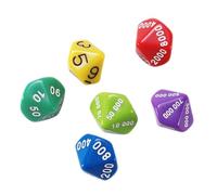 Joinpaya Lot de 6 Dés de Valeur de Position, Dés Polyédriques pour Apprentissage des Mathématiques et Jeux de Rôle (JDR), Accessoires pour Calcul de Santé Mentale (SAN), Unités à Centaines de Milliers