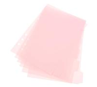 JOINPAYA Lot de 6 Intercalaires A5 Détachables en PP Rose Séparateurs Esthétiques pour Bloc-Notes Onglets Colorés pour Organisation de Classeur et Usage Bureau Scolaire