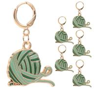 JOINPAYA Lot de 6 Marqueurs de Points en Métal Vert pour Tricot et Crochet Anneaux de Mailles DIY Compacts Accessoires de Couture et Loisirs Créatifs Outils Auxiliaires pour Aiguilles à