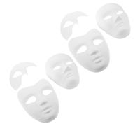 JOINPAYA Lot de 6 Masques à Peindre en Papier Blanc Uni Demi-Visage V Homme Pâte à Papier Légère Masques Vierges Faits Main Cosplay Halloween Carnaval Atelier Créatif Garçon et Filles