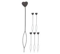 JOINPAYA Lot de 6 Outils de Tressage de Cœur Noirs, Applicateurs pour Perles à Cheveux, Outils Polyvalents pour Tresses Françaises et Chignons, Accessoire Coiffure Rapide pour Femmes