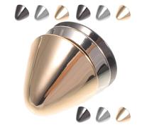 JOINPAYA Lot de 6 Paires de Protections pour Embouts de Talons Hauts Triangulaires en Métal - Couvre-Orteils Invisibles en Or Argenté et Gris Foncé - Accessoires Solides pour Escarpins au