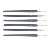 JOINPAYA Lot de 6 Stylos à Dessin de Précision pour Aquarelle et Peinture à L'Huile Pinceaux Liner en Poils de Loup Tailles 000 à 0 Outils de Peinture pour Détails Fins et Croquis