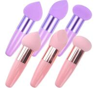 JOINPAYA Lot de 6 Stylos de Maquillage Champignon 3 Pcs X 2 Sets, Éponges à Maquillage Humidité et Sec, Matériau Sûr et Lisse, Portable pour Visage, Produits de Beauté Essentiels