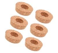 JOINPAYA Lot De 6 Vases Hydroponiques avec Couvercle en Liège pour Plantes Succulentes Vases Jardinières Murales en Bois Marron Clair