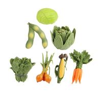 JOINPAYA Lot De 7 Figurines Végétales Miniatures pour Décoration De Jardin Décorations De Jardinières en Plastique Couleurs Variées Ornements De Plantes pour Micro-Paysage Et Aménagement Extérieur