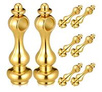 JOINPAYA Lot de 8 Capuchons de Poteau de Garde-Corps en Fer Couleur Or, Fusée Décorative Traversante pour Meubles, Cave à Vin et Chariot de Service, Accessoires de Mobilier