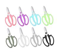 JOINPAYA Lot De 8 Ciseaux Multifonctions Pour Compositions De Fleurs, Jardinage Et Cueillette De Fruits, Acier Inoxydable, Poignées Ergonomiques Colorées, Coupe Précise Et Solide