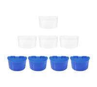 JOINPAYA Lot de 8 Gobelets Mangeoires à Oiseaux en Plastique Épais, Facile à Installer, Capacité Raisonnable, Accessoires pour Cage à Oiseaux et Perroquets
