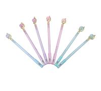 JOINPAYA Lot de 8 Stylos à Encre Gel Globe Stylo à Écrire pour Étudiants Corps Transparent Mat Écriture Fluide Couleurs Assorties Bureau École et Usage Quotidien