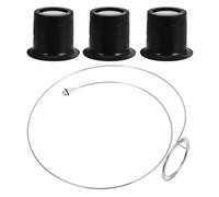 JOINPAYA Loupe à Clip pour Horloger 4 Pièces Lentilles en Verre Loupe Grossissante pour Bijoutier Outil Polyvalent pour Réparation Montre et Travaux de Précision