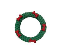 JOINPAYA Mâcher pour Chiots Cercle de Noël en Corde de Coton Vert pour Développement Intellectuel et Soulagement du Stress la Maison Boutique