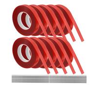 JOINPAYA Machine à Nouer Plantes avec 10 Rouleaux de Ruban Adhésif PVC Rouge et Boîte D’agrafes, Outil Jardinage Multifonction pour Concombres, Potagers et Tuteurs D’intérieur et