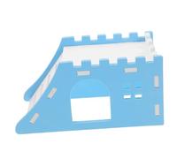 JOINPAYA Maison pour Hamster Petite Cachette Bleue Style Incliné Refuge et Confortable pour Exercices et Sommeil Accessoire Pratique pour Cage de Petits Animaux