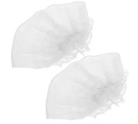 JOINPAYA Manchettes Détachables en Nylon Blanc Style Lolita Élégant pour Femme, Design Unique à Manches Évasées, pour Fête de Mariage ou Ajustements Mode