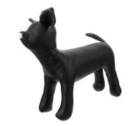 JOINPAYA Mannequin D'exposition de Costumes pour Animaux de Compagnie Chien Noir en Cuir PU, Modèle Polyvalent Facile à Nettoyer pour Présentoir Animalerie