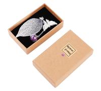 JOINPAYA Marque-Page de Feuille Fleurs Séchées Argentées et Violettes Set Présent Boîte Léger et Solide Papeterie pour Étudiants Fournitures Scolaires et Bureau Décoration Livre